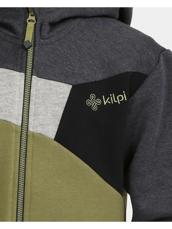 Kilpi Detská bavlnená mikina Kilpi PREDA-JB Zelená