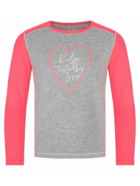 Kilpi Dievčenské bavlnené tričko s dlhým rukávom Kilpi SONIER-JG Svetlosivá