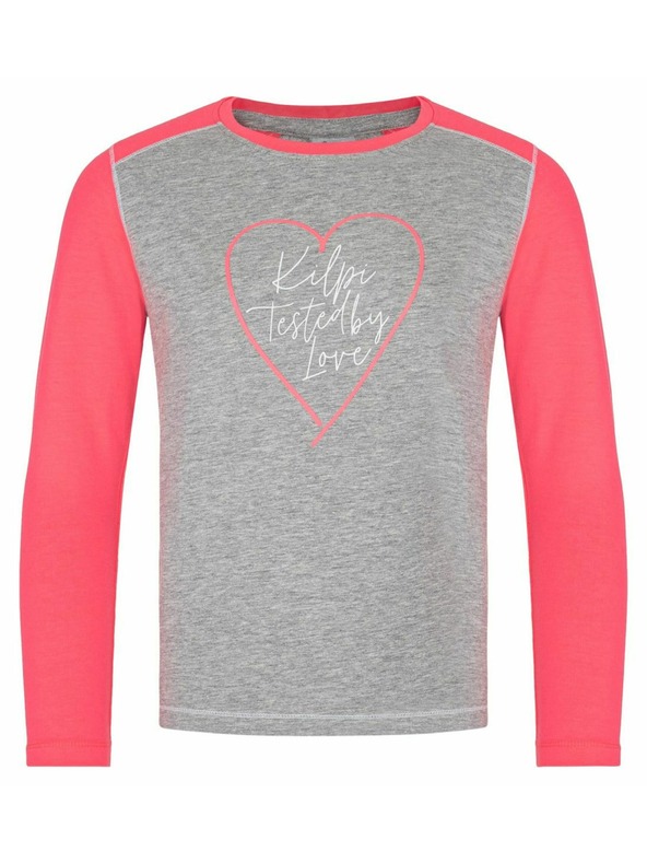 Kilpi Dievčenské bavlnené tričko s dlhým rukávom Kilpi SONIER-JG Svetlosivá