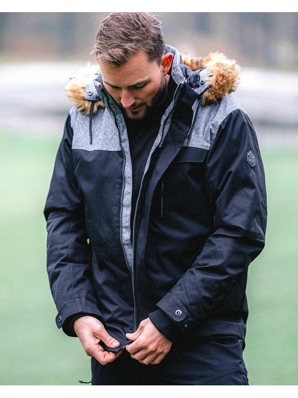 Kilpi Pánska zimná zateplená bunda Kilpi ALPHA-M Čierna