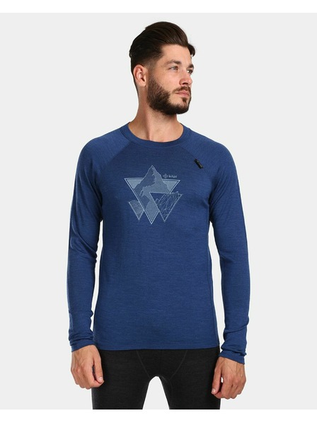 Kilpi Pánske termoprádlo s dlhým rukávom Kilpi MAVORA TOP-M Tmavo modrá