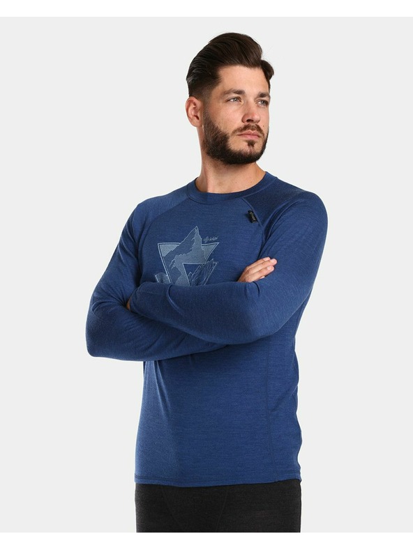 Kilpi Pánske termoprádlo s dlhým rukávom Kilpi MAVORA TOP-M Tmavo modrá