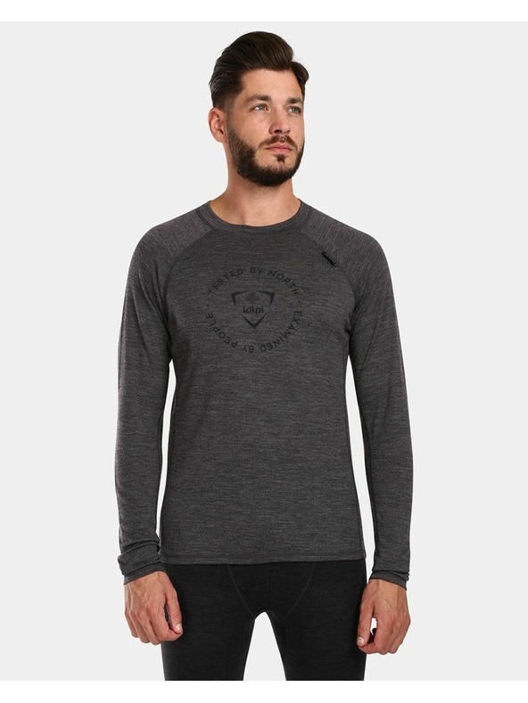 Kilpi Pánske termoprádlo s dlhým rukávom Kilpi MAVORA TOP-M Tmavo šedá