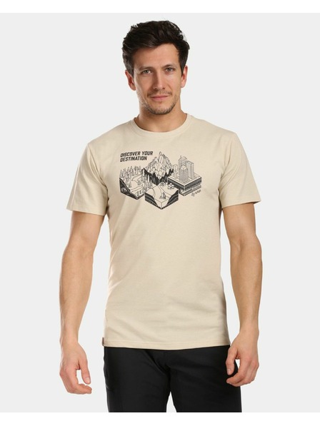 Kilpi Pánske bavlnené tričko Kilpi VIBE-M Béžová