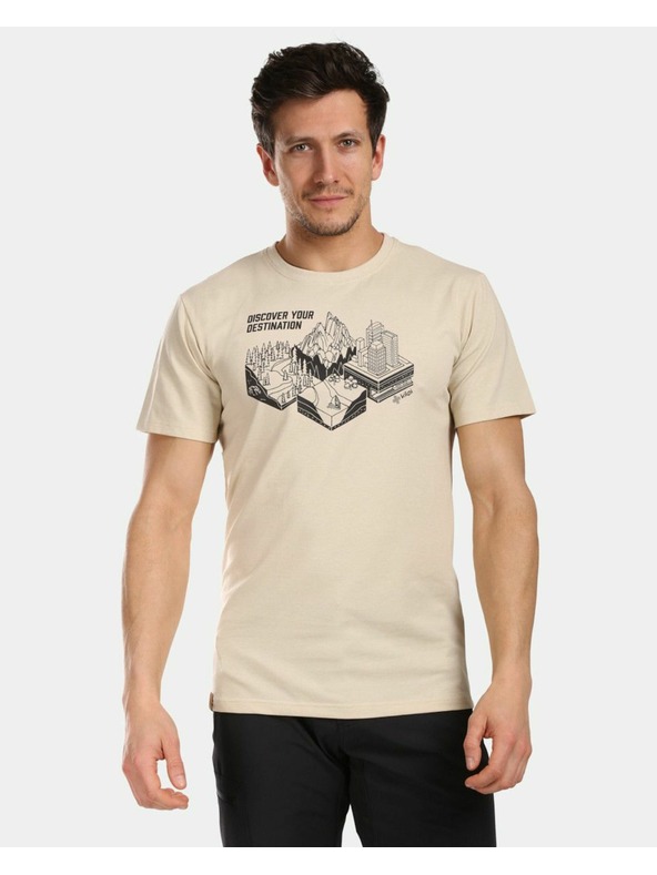 Kilpi Pánske bavlnené tričko Kilpi VIBE-M Béžová