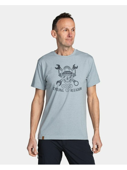 Kilpi Pánske bavlnené tričko Kilpi SKULLY-M Svetlosivá