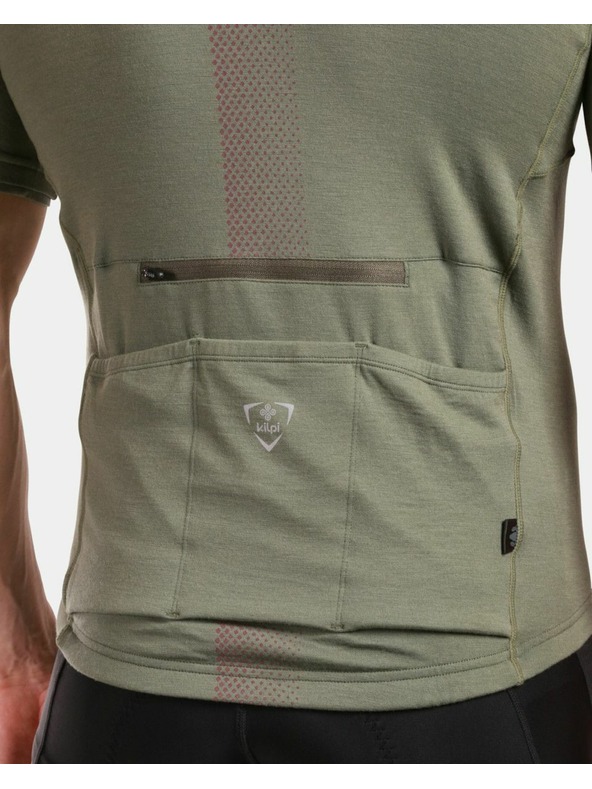 Kilpi Pánsky cyklistický dres z merino vlny Kilpi PETRANA-M Khaki