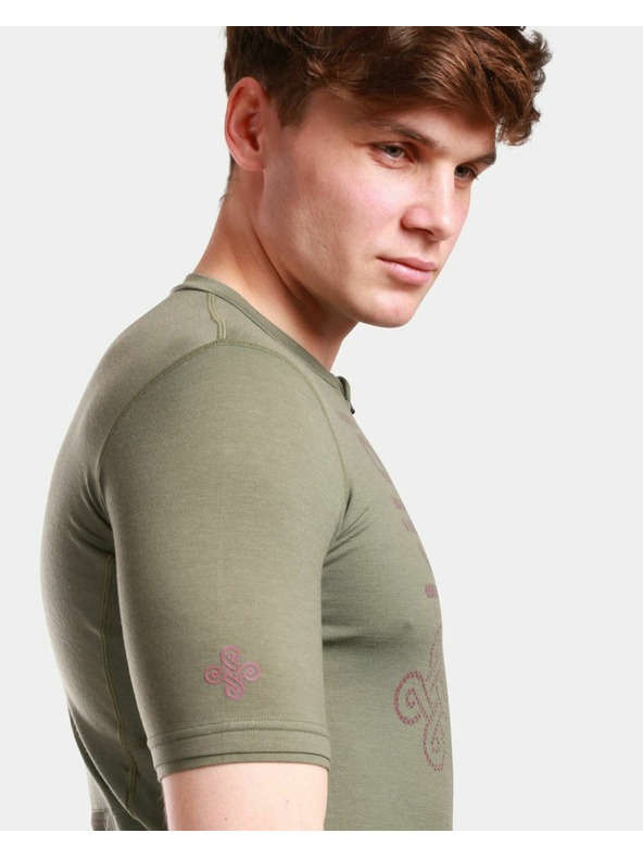 Kilpi Pánsky cyklistický dres z merino vlny Kilpi PETRANA-M Khaki