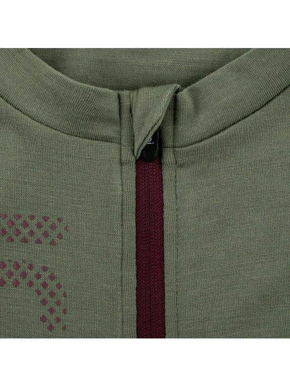 Kilpi Pánsky cyklistický dres z merino vlny Kilpi PETRANA-M Khaki