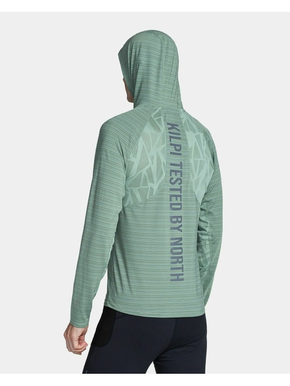 Kilpi Pánske funkčné tričko s dlhým rukávom Kilpi AILEEN-M Tmavo zelená