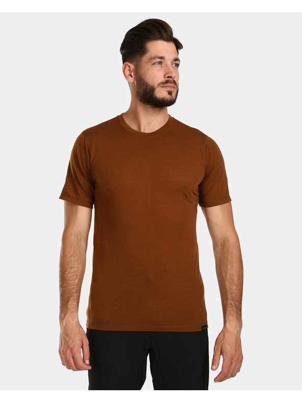 Kilpi Pánske tričko z merino vlny Kilpi SLOPER-M Hnedá