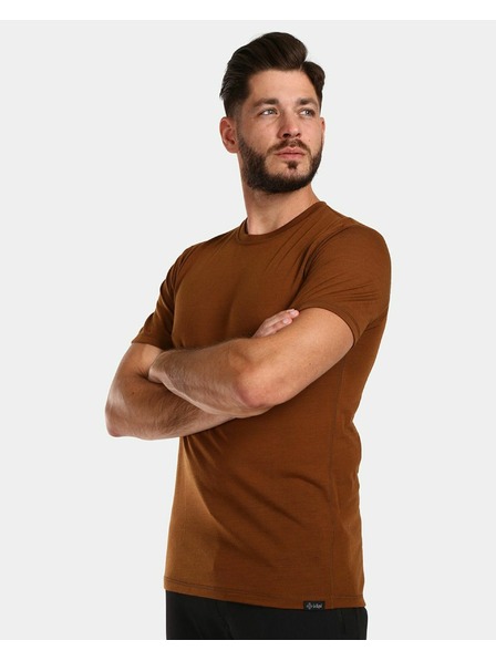 Kilpi Pánske tričko z merino vlny Kilpi SLOPER-M Hnedá