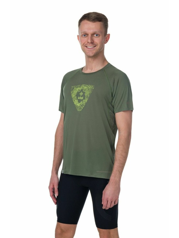 Kilpi Pánske bežecké tričko Kilpi WYLDER-M Khaki