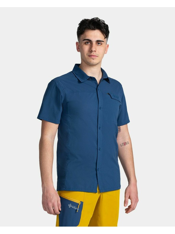 Kilpi Pánska outdoorová košeľa Kilpi BOMBAY-M Tmavomodrá