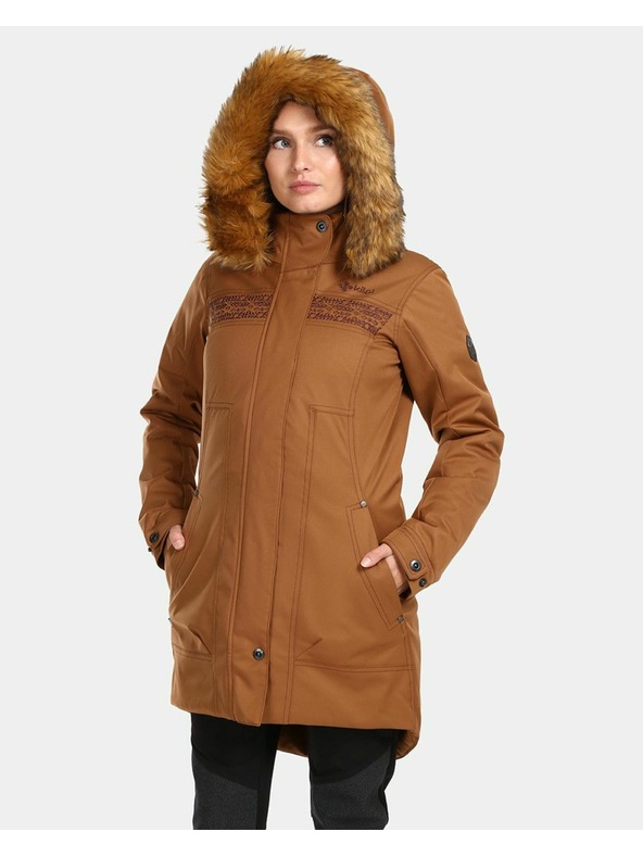 Kilpi Dámsky zimný kabát Kilpi PERU-W Hnedá