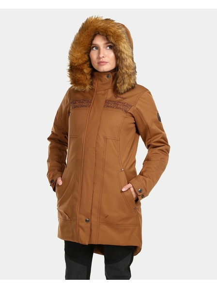 Kilpi Dámsky zimný kabát Kilpi PERU-W Hnedá