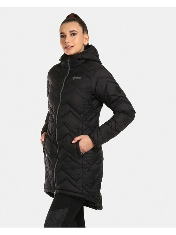 Kilpi Dámsky zateplený kabát Kilpi LEILA-W Čierna
