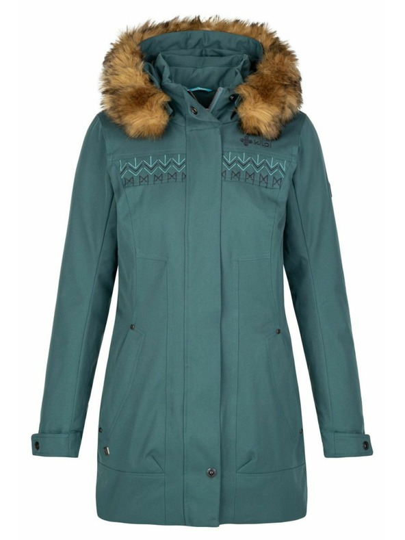 Kilpi Dámsky zimný kabát Kilpi PERU-W Tmavo zelená