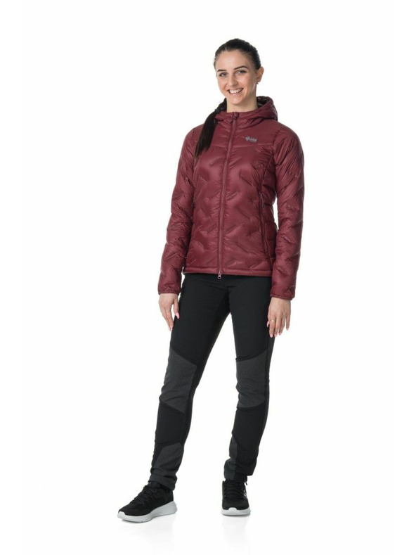 Kilpi Dámska páperová bunda Kilpi ALBERTA-W Tmavo červená