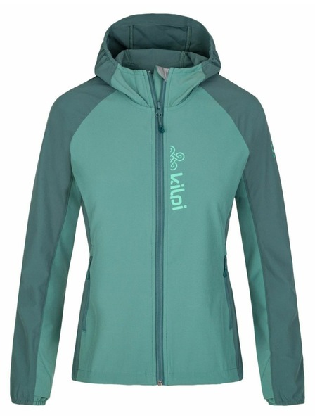 Kilpi Dámska softshellová bežecká bunda Kilpi BALANS-W Tmavo zelená