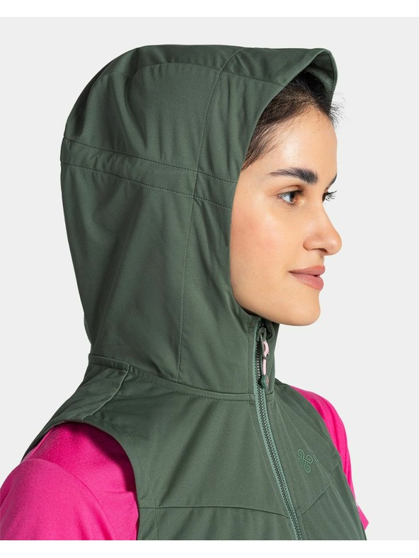 Kilpi Dámska softshellová vesta Kilpi MONILEA-W Tmavo zelená