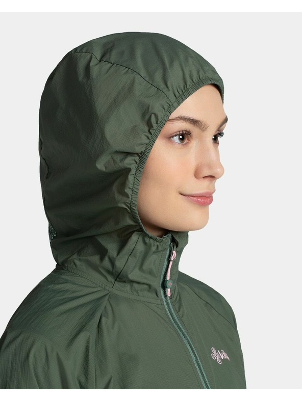 Kilpi Dámska outdoorová a bežecká vetrovka Kilpi ROSA-W Tmavo zelená
