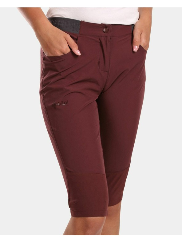 Kilpi Dámske outdoorové 3/4 nohavice Kilpi MEEDIN-W Tmavo červená