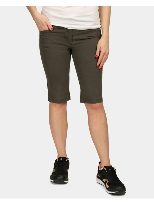 Kilpi Dámske bavlnené kraťasy Kilpi PARIVA-W Tmavo zelená