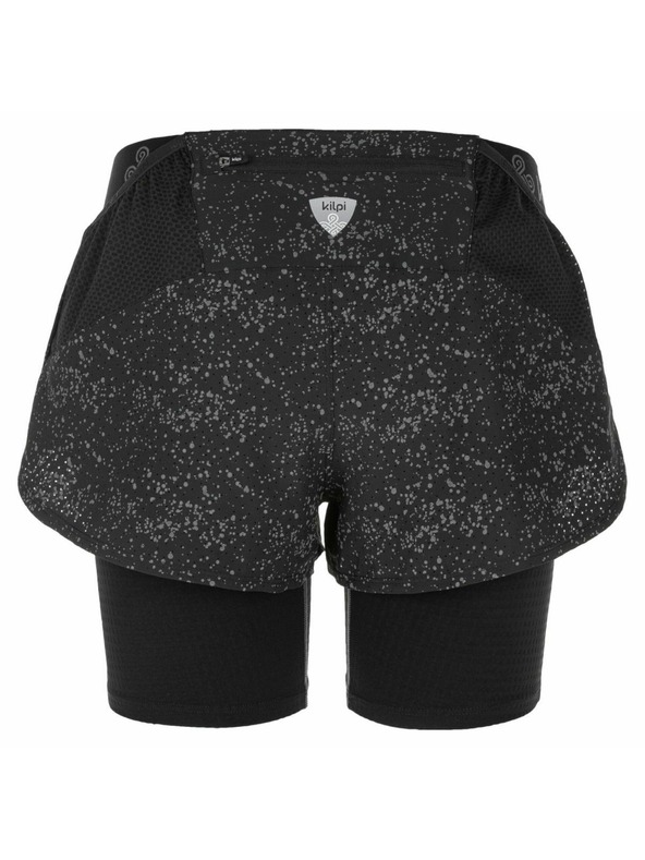Kilpi Dámske bežecké kraťasy 2 v 1 Kilpi BERGEN-W Čierna