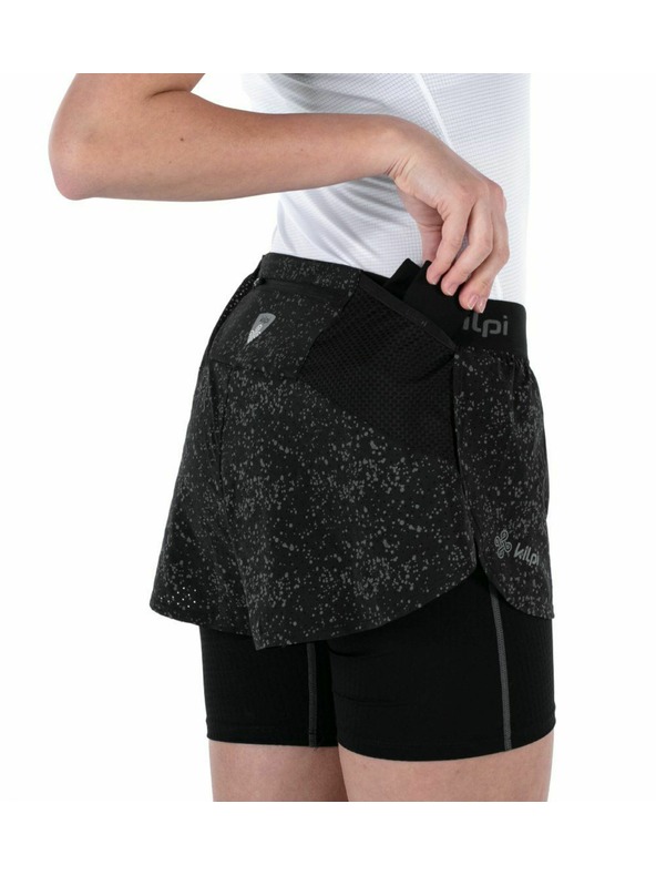 Kilpi Dámske bežecké kraťasy 2 v 1 Kilpi BERGEN-W Čierna