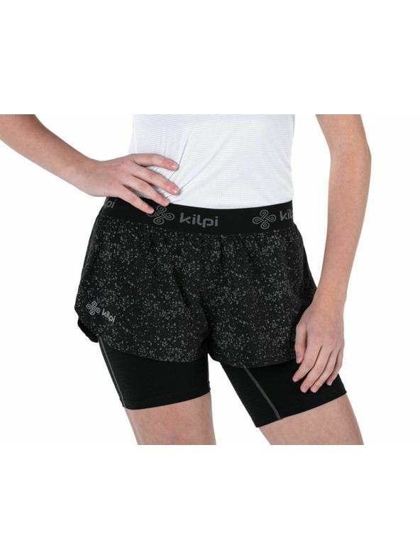 Kilpi Dámske bežecké kraťasy 2 v 1 Kilpi BERGEN-W Čierna