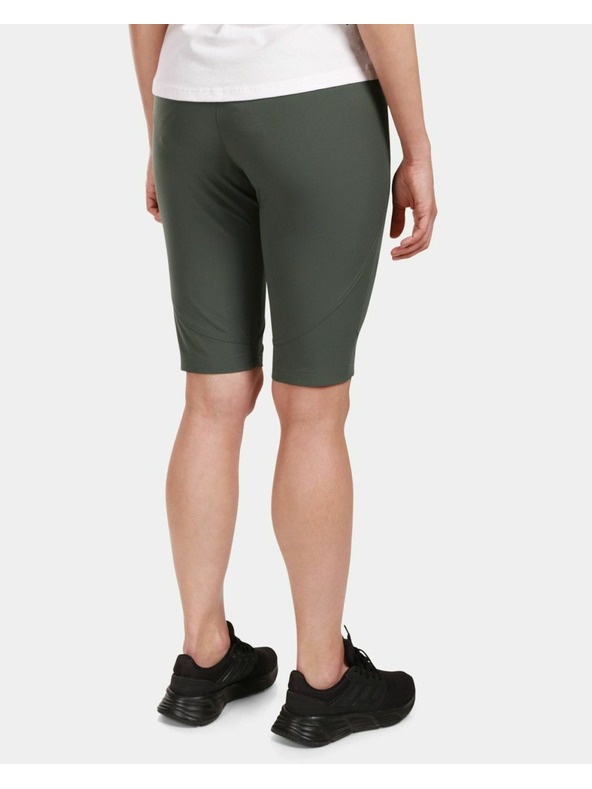 Kilpi Dámske outdoorové krátke nohavice Kilpi SYLANE-W Tmavo zelená