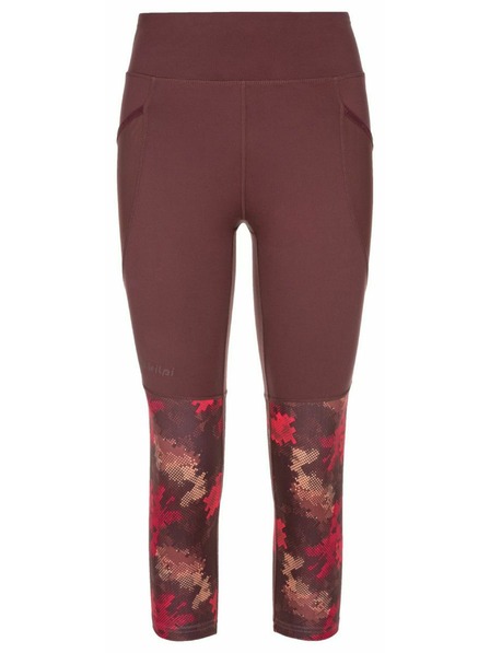 Kilpi Dámske 3/4 fitnes legíny Kilpi SOLAS-W Tmavo červená