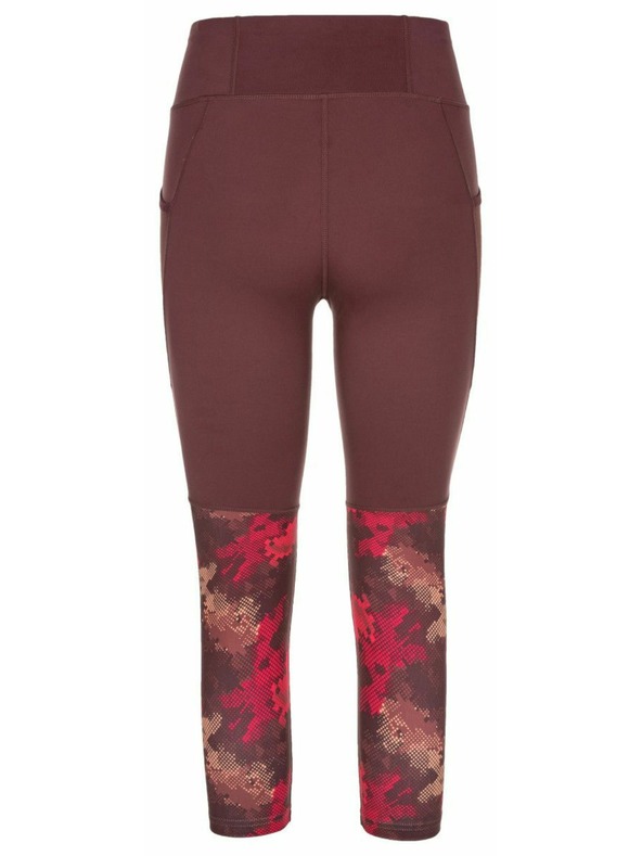 Kilpi Dámske 3/4 fitnes legíny Kilpi SOLAS-W Tmavo červená