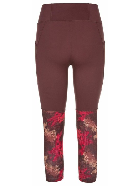 Kilpi Dámske 3/4 fitnes legíny Kilpi SOLAS-W Tmavo červená