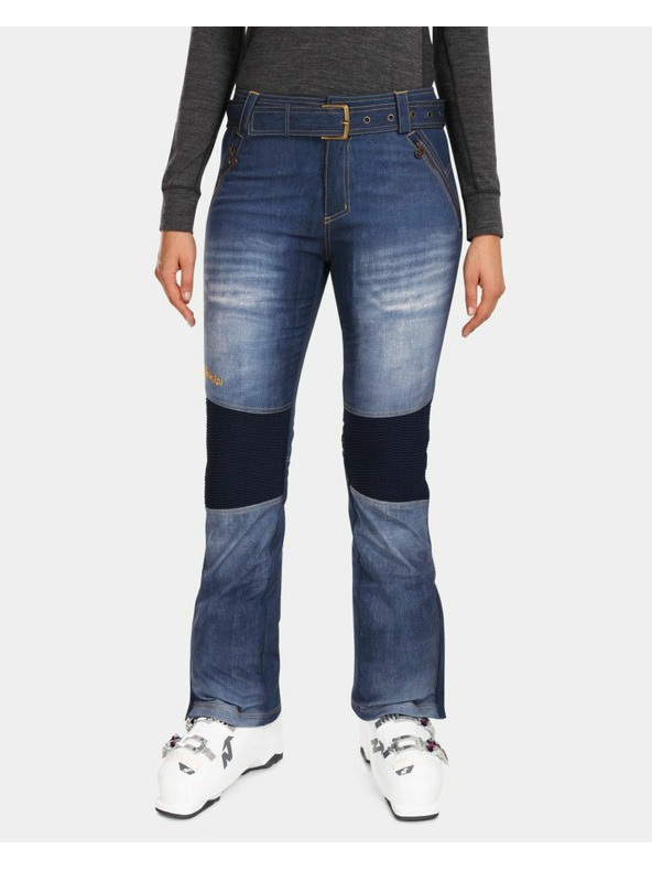 Kilpi Dámske softshellové lyžiarske nohavice Kilpi JEANSO-W Tmavomodrá