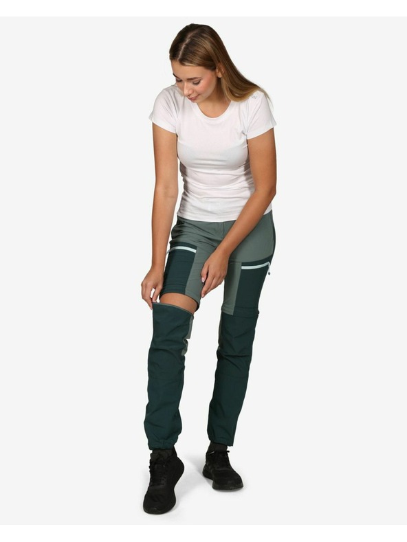 Kilpi Dámske outdoorové odopínateľné nohavice Kilpi HOSIO-W Tmavo zelená