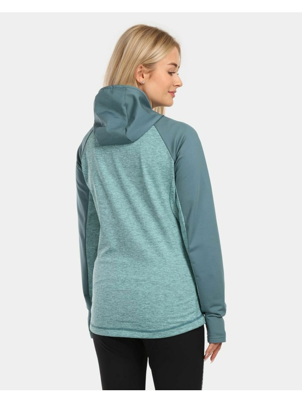 Kilpi Dámska športová mikina s kapucou Kilpi LAYANA-W Tyrkysová