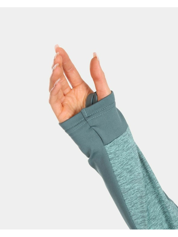 Kilpi Dámska športová mikina s kapucou Kilpi LAYANA-W Tyrkysová