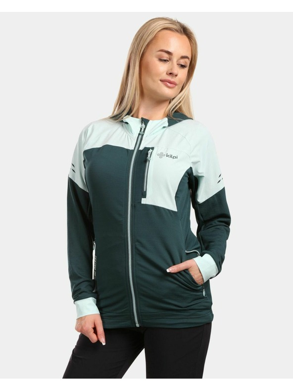Kilpi Dámska elastická mikina Kilpi MEMPHIS-W Tmavo zelená