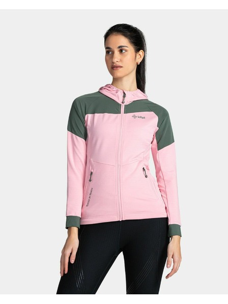 Kilpi Dámska strečová mikina s kapucou Kilpi MEMPHIS-W Svetloružová