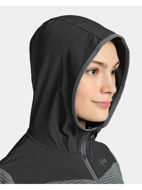 Kilpi Dámska športová mikina s kapucňou Kilpi TANALI-W Tmavosivá