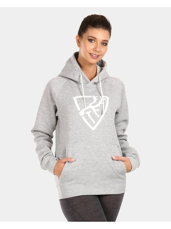 Kilpi Dámska bavlnená mikina Kilpi FJELA-W Svetlosivá