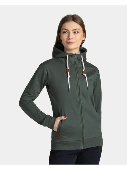 Kilpi Dámska bavlnená mikina Kilpi BERY-W Tmavozelená