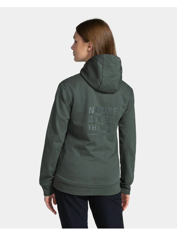 Kilpi Dámska bavlnená mikina Kilpi BERY-W Tmavozelená