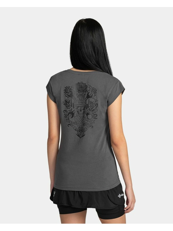 Kilpi Dámske bavlnené tričko Kilpi LOS-W Tmavo šedá