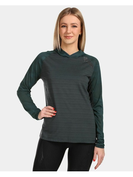Kilpi Dámska bežecká mikina Kilpi AILEEN-W Tmavozelená