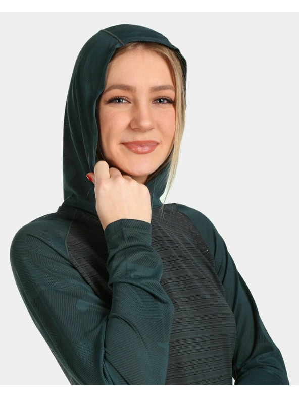 Kilpi Dámska bežecká mikina Kilpi AILEEN-W Tmavozelená