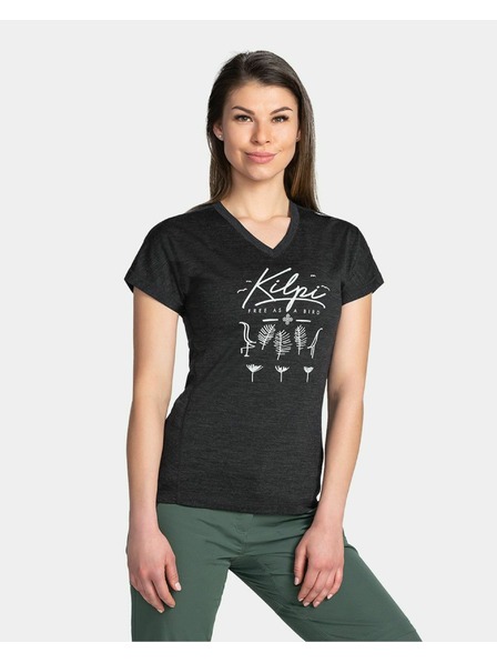 Kilpi Dámske funkčné tričko Kilpi MERIN-W Tmavo šedá