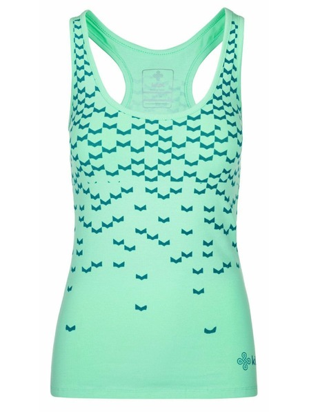Kilpi Dámske bavlnené tielko Kilpi LEAVES-W Tyrkysová
